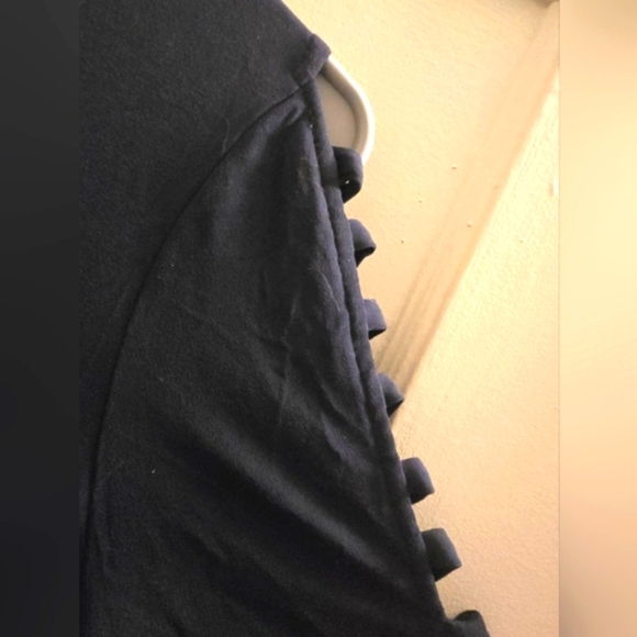 NWOT Michael Kors Blue Blouse with accented Sleeves Size Large - Picture 2 of 3